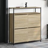 The Living Store Omarica za čevlje s 4 predali sonoma hrast 100x34x112 cm - Omara Za Čevlje, (21837651) | Shoptok.si