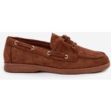 Boto Women's Loafers Moccasins With Lacing Camel Calivra | Shoptok.si