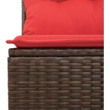  Vrtni kauč | s jastukom Smeđa 124 x 62 x 69 cm poliratan | shoptok.hr
