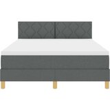 vidaXL Vzmetnica s posteljo temno siva 160x200 cm tkanina Cene