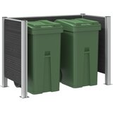  Ograda za kante za smeće Siva 161 x 85 x 115 cm Aluminij i WPC | shoptok.hr