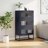 vidaXL Highboard Antracit 68x39x123 cm Jeklo | Shoptok.si