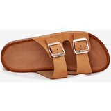 Boto Women's Cork Platform Sandals With Buckles Camel Livara | Shoptok.si