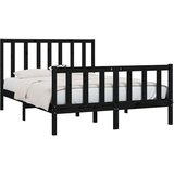  Za krevet od masivnog drva crni 140 x 190 cm | shoptok.hr