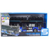  Autobus na kat za igru sa otvorenim krovom 1:16 sa zvučnim i svjetlosnim efektima - plavi | Shoptok.si