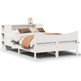  Posteljni okvir brez vzmetnice bel 120x200 cm trdna borovina | Shoptok.si