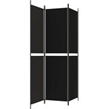 Sobna pregrada s 3 panela crna 150 x 200 cm od tkanine | Eponuda.ba