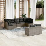 vidaXL 9-dijelni set vrtnih sofa od poliratana s jastucima sivi | shoptok.hr