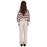 Only Puloverji Aya Life Knit - Birch/Mauve Wine Bordo | Shoptok.si