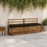  Jastučić za klupu VIANEN 100% poliester Crna 200 x 30 x 12 cm - Crna 200 x 30 x 12 cm | shoptok.hr