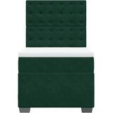 Box spring krevet s madracem tamnozeleni 90x190 cm baršunasti | shoptok.hr
