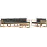  Set vanjskih sofa 6 kom. Bijela i antracit | shoptok.hr