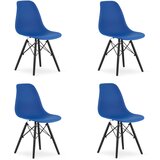 Brandless OSAKA stol modre barve / noge črne x 4, (22030645) Cene