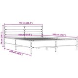  Okvir za krevet smeđi hrast 150x200cm konstruirano drvo i metal | shoptok.hr