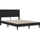  Okvir kreveta s madracem s uzglavljem Crna 120 x 190 cm Baršun | shoptok.hr