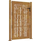  Vrtna vrata 100x150 cm Corten čelik dizajn od bambusa | shoptok.hr