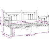  Krevet na kat Bijelo 100 x 190 cm Čelik | shoptok.hr