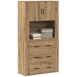  Highboard Umjetnički hrast 80 x 33 x 150 cm Konstruirano drvo | Eponuda.com
