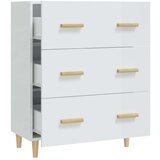  Komoda visok sijaj bela 70x34x90 cm konstruiran les, (20601062) | Shoptok.si