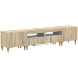  3-dijelni LED TV kabinet Hrast sonoma Konstruirano drvo | shoptok.hr