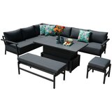 Rojaplast Temno siva aluminijasta vrtna garnitura za 9 oseb Tampa – | Shoptok.si
