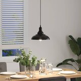 VISILICA podesiva po visini E27 sjajno crna Ø 31 cm metal | shoptok.hr