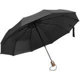 Dežnik kronos zložljiv z lesenim ročajem premer 103cm črn PROMOCIJA