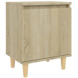  Noćni ormarići s drvenim nogama 2 kom boja hrasta 40x30x50 cm | Eponuda.com