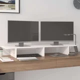 Za monitor bijeli 100x27x15 cm od masivne borovine