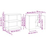  Kuhinjski set za pohranu 2 pcs Srebrna 180 x 50 x 92 cm | shoptok.hr