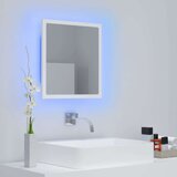 vidaXL Kopalniško ogledalo LED belo 40x8,5x37 cm iverna plošča | Shoptok.si