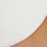  Protuklizni tepih od umjetnog zečjeg krzna OLITE Bijela Ø 80 cm | shoptok.hr