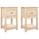 Maison Chic Dvo delni komplet Nočne omarice - Nočne mize 40x35x61,5 cm trdna borovina, (21690600) | Shoptok.si