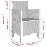  Vrtni Stol Set 2 Bela Plastika Ratan Stil Standard Lahki, (22015561) | Shoptok.si
