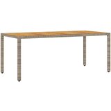  Vrtni stol s pločom od drva bagrema sivi 190x90x75cm poliratana | Eponuda.com