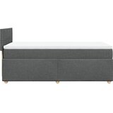  Krevet box spring s madracem tamnosivi za 1 osobu tkanine | shoptok.hr