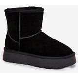 Boto Women's Snow Boots Made of Genuine Suede on Platform Black Privine | Shoptok.si
