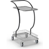 Kongamek Nakupovalni in transportni voziček C-LINE, z 1 polico, 1 mrežasto košaro, višini nivojev 160, 630 mm | Shoptok.si