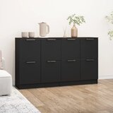 The Living Store Komoda 2 kosa črna 60x30x70 cm inženirski les - Komoda, (21663690) Cene