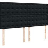 vidaXL Otomanski okvir kreveta s madracima crni 180x200cm baršunasti | shoptok.hr