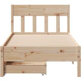vidaXL Okvir kreveta bez madraca 90 x 200 cm od masivne borovine | shoptok.hr