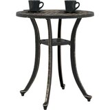 vidaXL Vrtna miza bronasta Ø48x53 cm liti aluminij | Shoptok.si