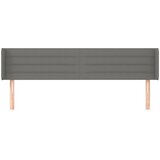  Uzglavlje s ušima tamnosivo 183x16x78/88 cm od tkanine | Eponuda.com