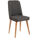 Kalune Design Antracitno siv žameten jedilni stol Stormi Sandalye – Cene