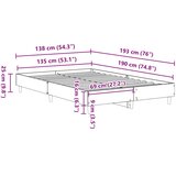  Okvir kreveta bez madraca staro drvo 135x190 cm | shoptok.hr