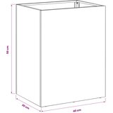  Vrtna saksija 2 kom. Srebrna 40 x 30 x 50 cm Nehrđajući čelik | shoptok.hr