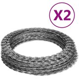  Žilet-žica spiralne role 2 kom od pocinčanog čelika 60 m | shoptok.hr