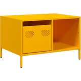 Maison Chic Klubska mizica - kavna mizica - Nizka mizica gorčično rumena 68,5x50x43,5 cm valjano jeklo, (21754275) | Shoptok.si