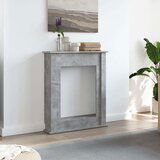 vidaXL Okvir za kamin betonsko siv 75x20x87,5 cm inženirski les | Shoptok.si
