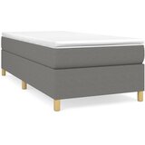 s oprugama i madracem tamnosivi 90 x 190 cm od tkanine | shoptok.hr